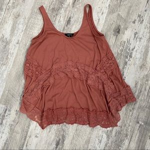 Rue21 • Rust colored semi sheer tank